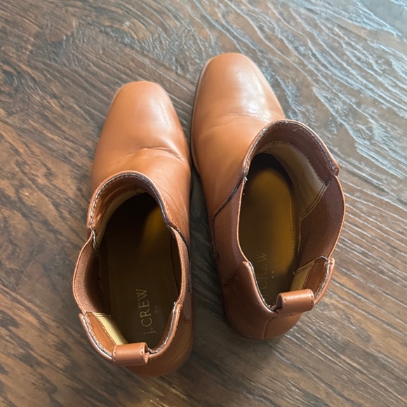 J. Crew Tan Vegan Faux Leather Ankle Boots - Picture 8 of 16